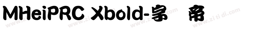 MHeiPRC Xbold字体转换